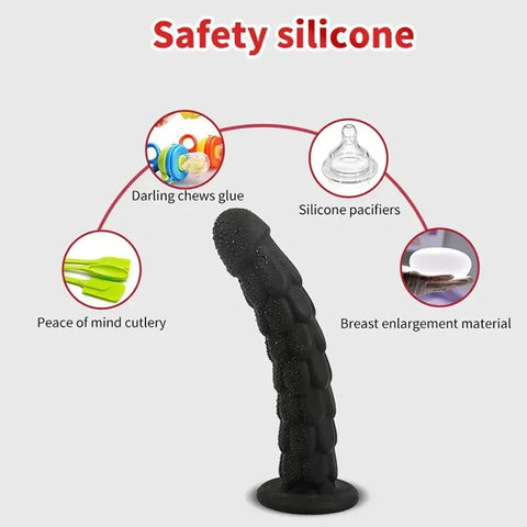 Fish-Scale Silicone Dildo with Suction