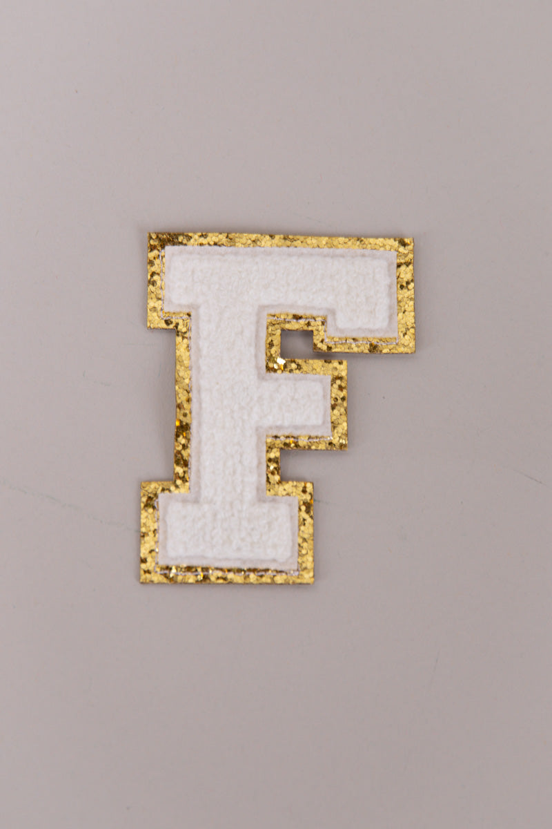 Chenille Adhesive Letter Patches- White 5.5cm、mySite、hinf8tx79