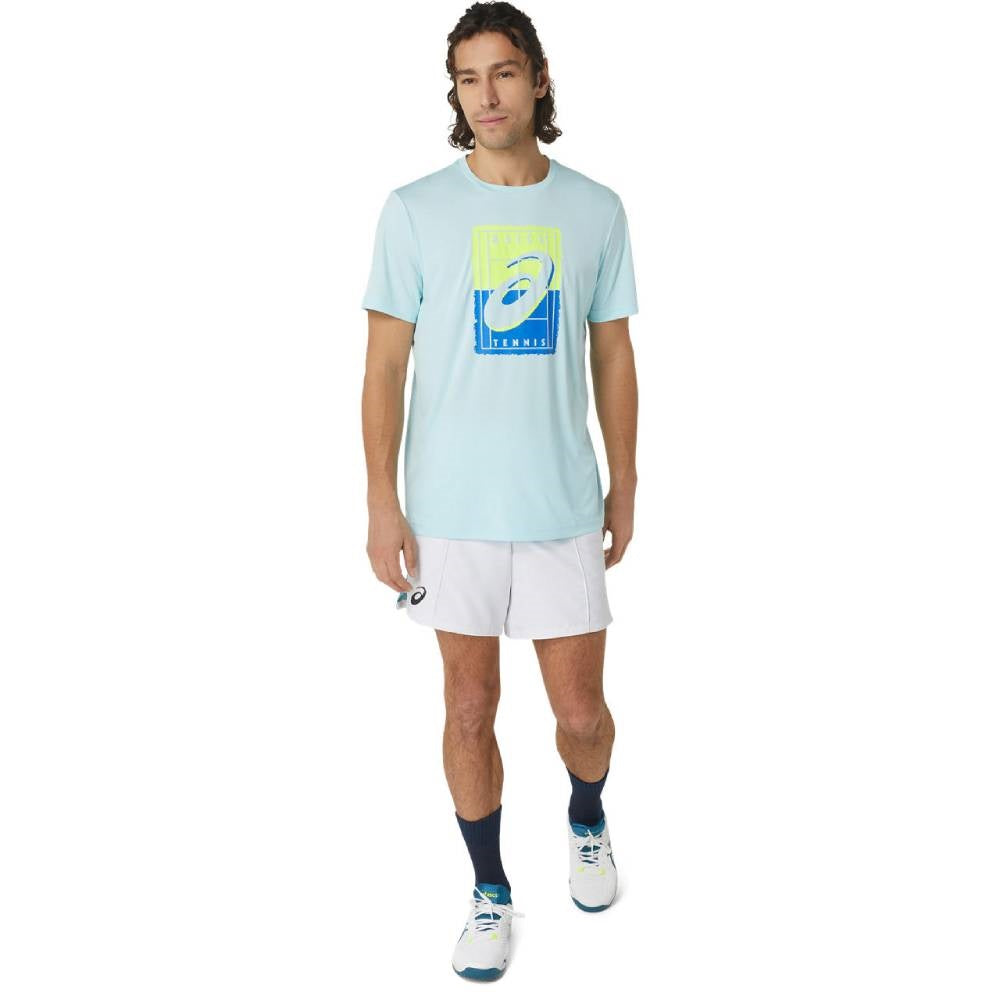 Asics Men's Court GS Graphic Tee Top (Blue)