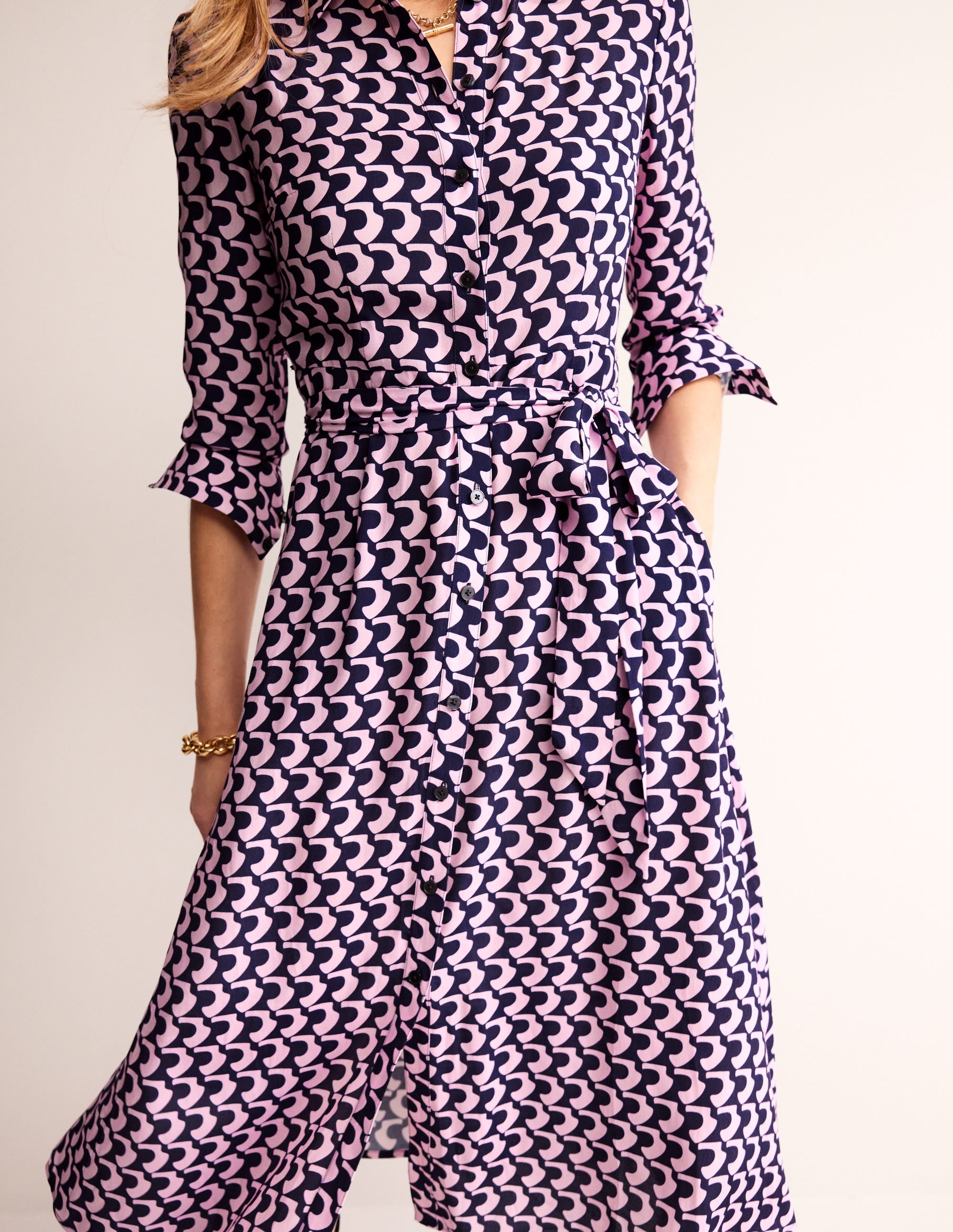  Kate Midi Shirt Dress-Orchid Pink, Arch Geo、mySite、ashleygrahame