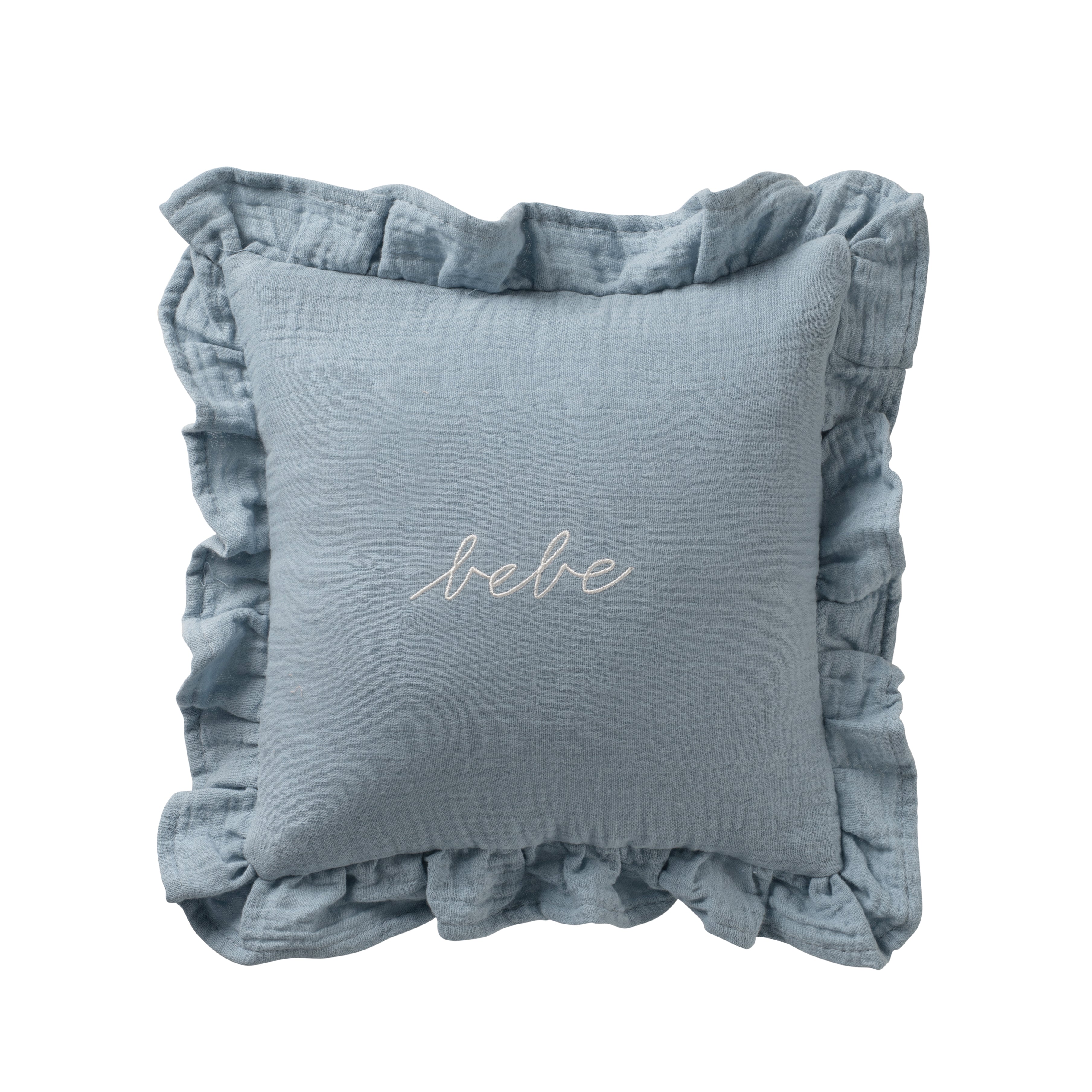  DH Blue Gauze Bebe Ruffle Accent Pillow、mySite、elrpsem3k