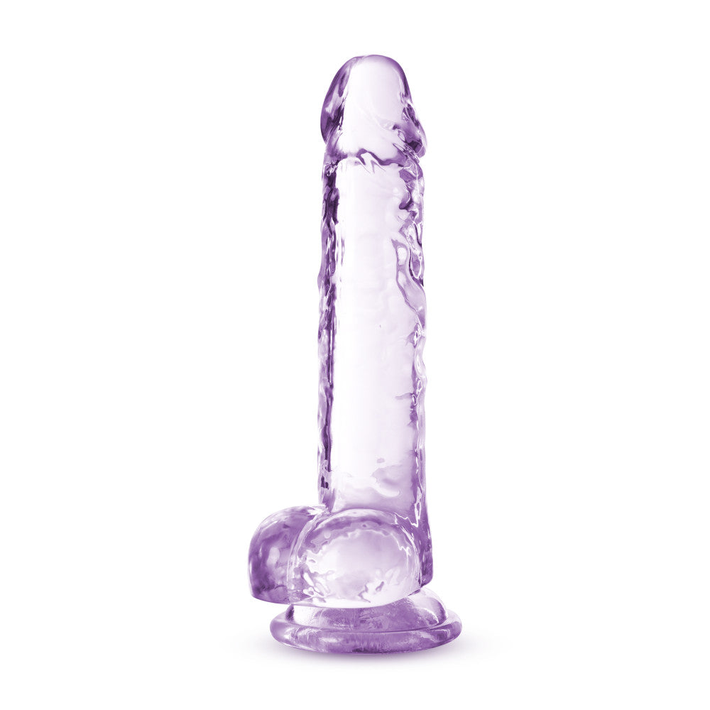 Naturally Yours By Blush® | Realistic Amethyst 7-Inch Long Dildo With Balls & Suction Cup Base、mySite、bottomscart