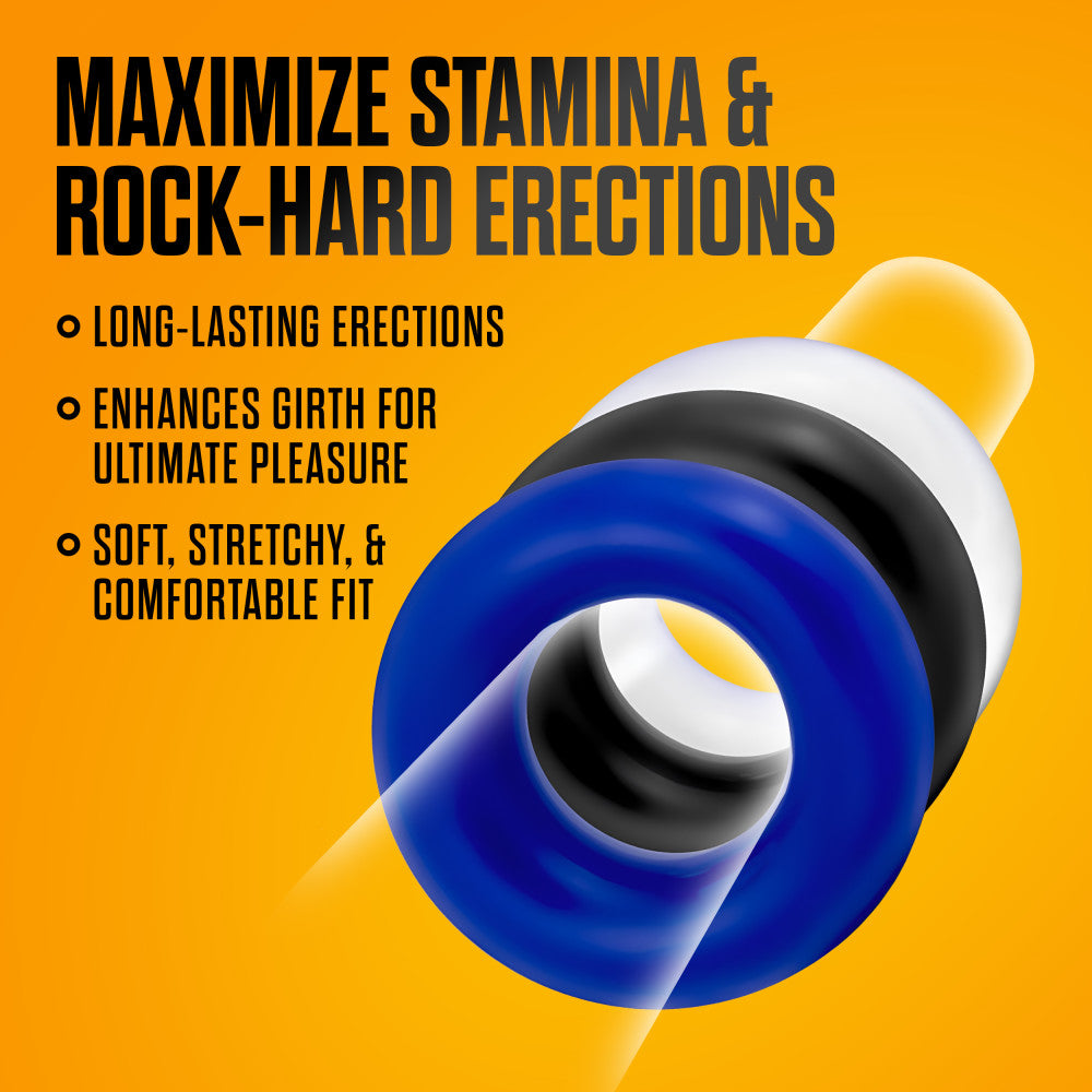 Stay Hard By Blush® | Assorted Colors Donut Penis Rings (3-Pack)、mySite、bottomscart