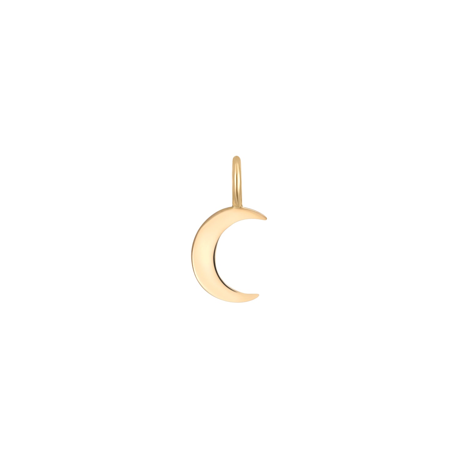 Permanent Jewelry 14K Solid Gold Half Moon Charm / PMJ1014、mySite、dreamappss
