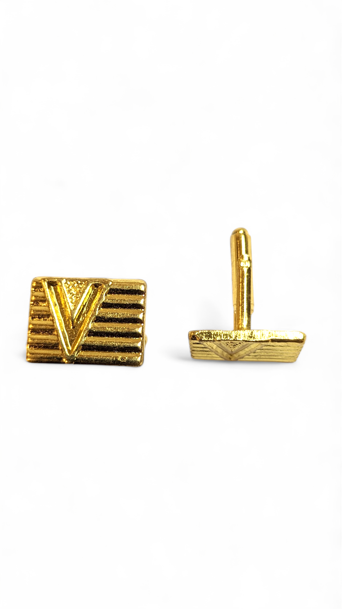 Dupsie's Mansa's Regal Warrior Gold Rectangular Cufflinks DPJGRC18、mySite、solidvoid
