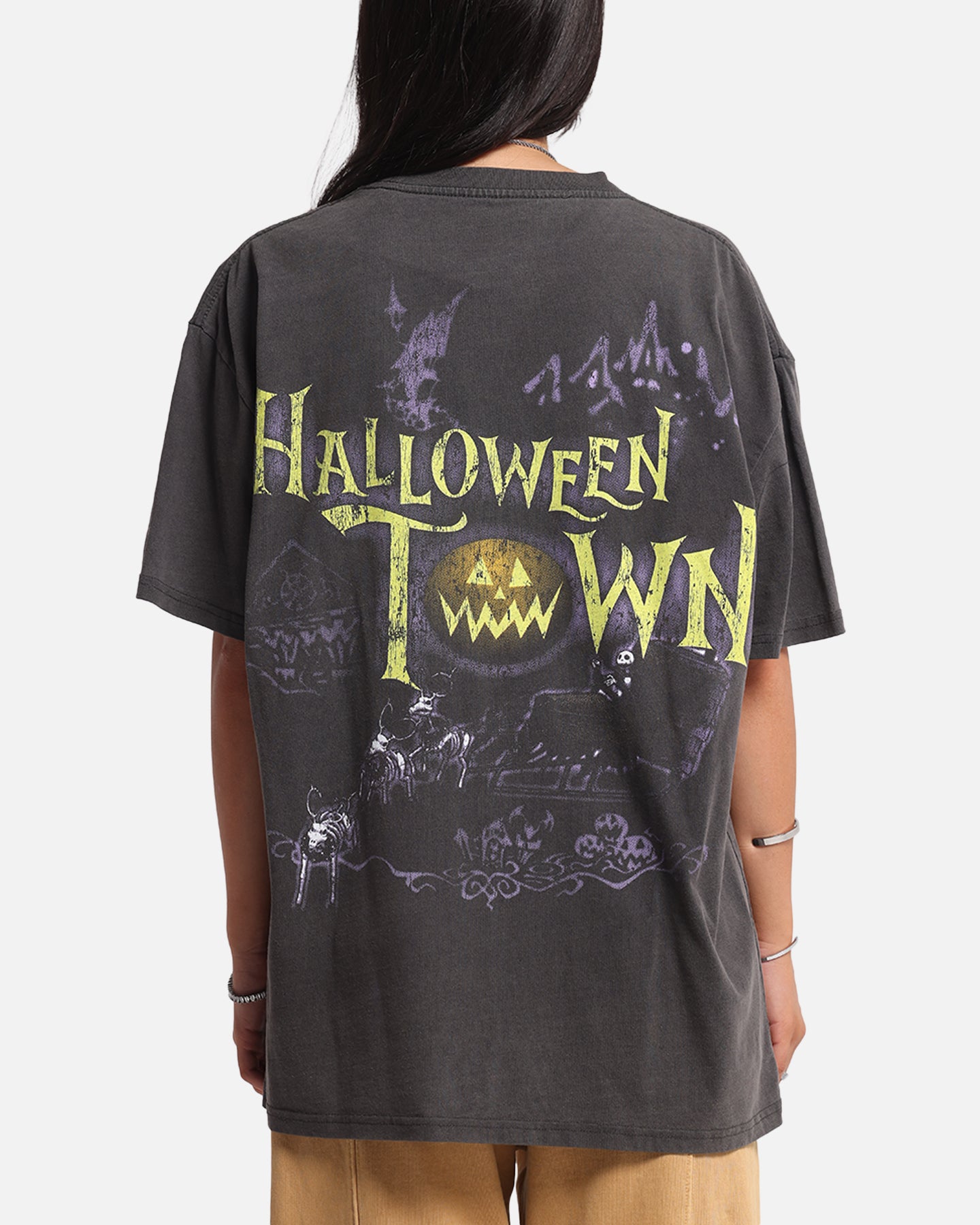 Goat Crew Disney Kingdom Hearts Halloween Town Heavy T-Shirt Black Wash、mySite、zt4zffjzw