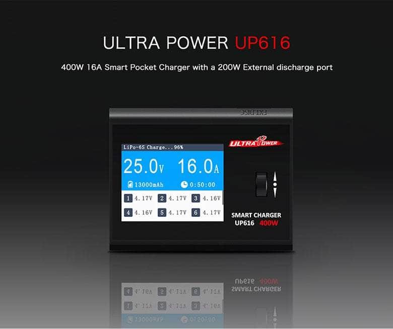 UltraPower UP616 400W 16A 1-6S LiPo/LiHV Smart Charger