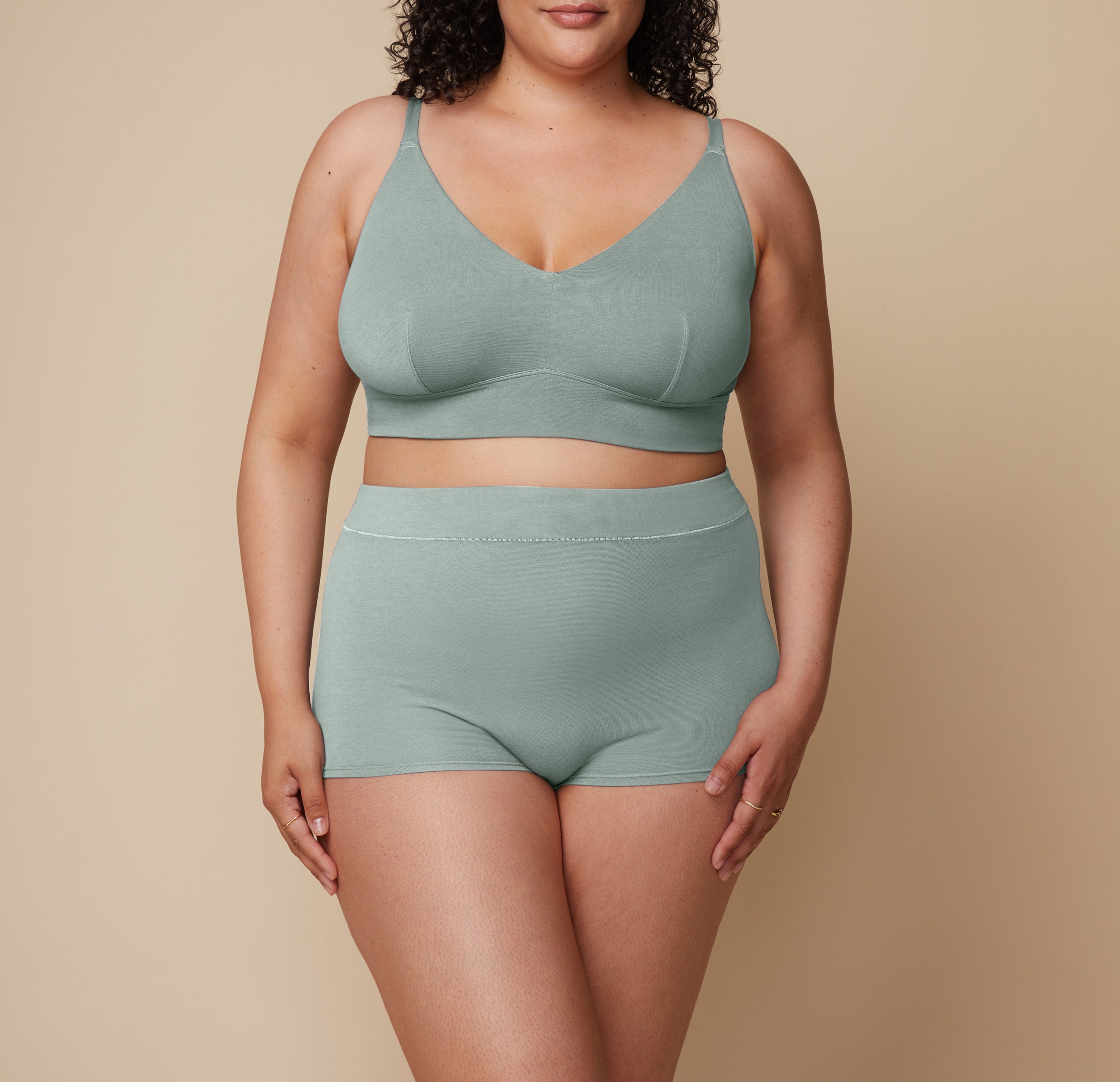 Cloud Cotton Highwaist Boyshort - Seaglass、mySite、bengalsvssteelers