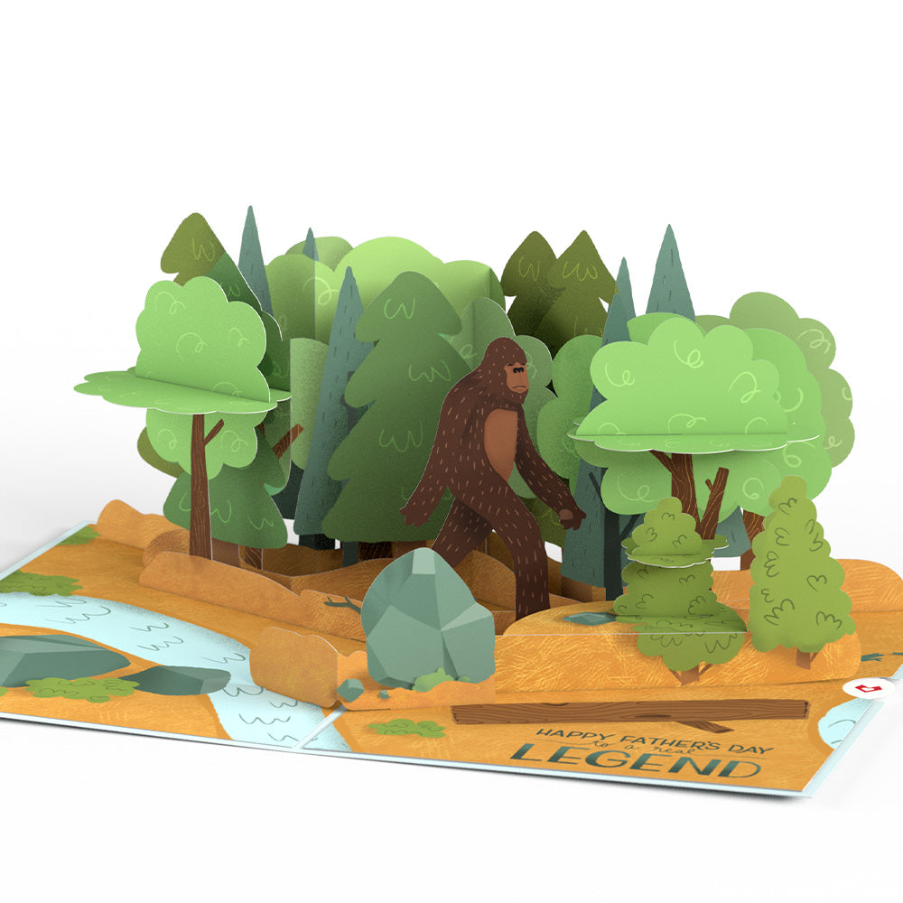 Father's Day Bigfoot Legend Pop-Up Card、mySite、solidvoid