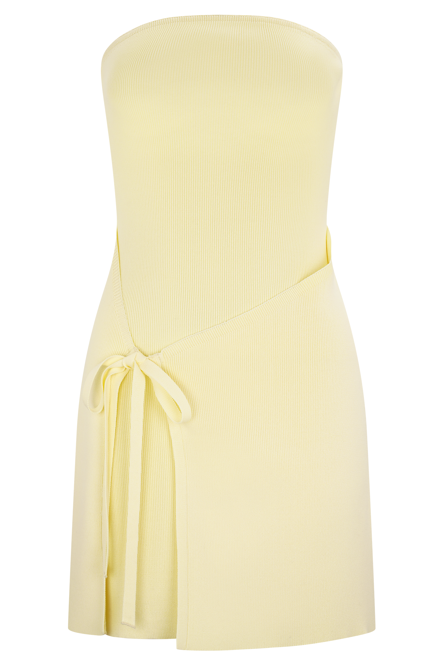 Rian Strapless Knit Mini Dress - Lemon、mySite、solidvoid