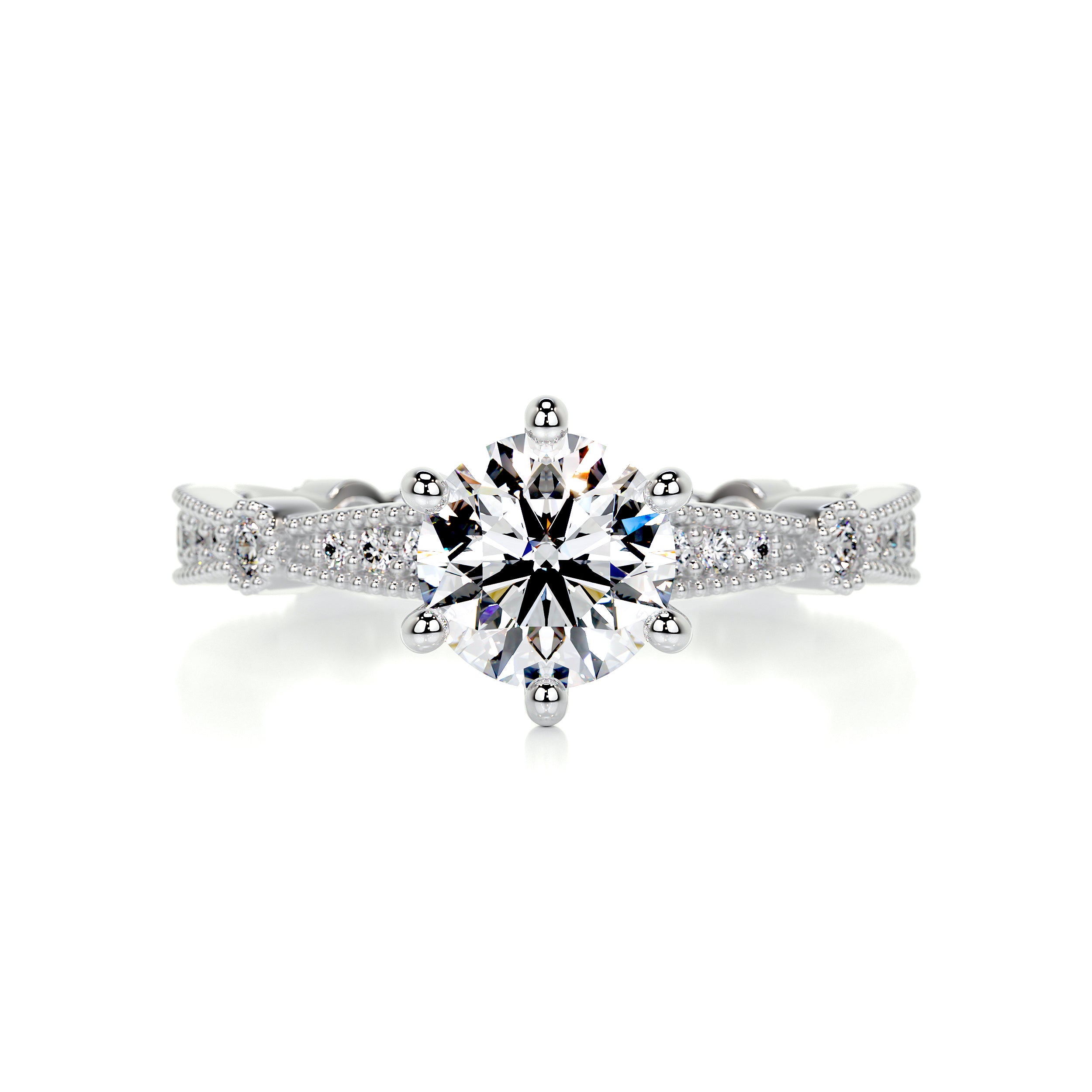 Stacy Moissanite & Diamond Ring -Platinum、mySite、hinf8tx79