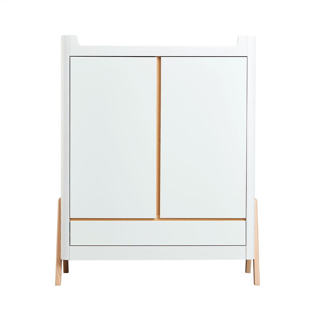  Gaia Baby Hera Cot Bed + Dresser + Wardrobe Three Piece Bundle - Scandi-White + Natural、mySite、merchandisen