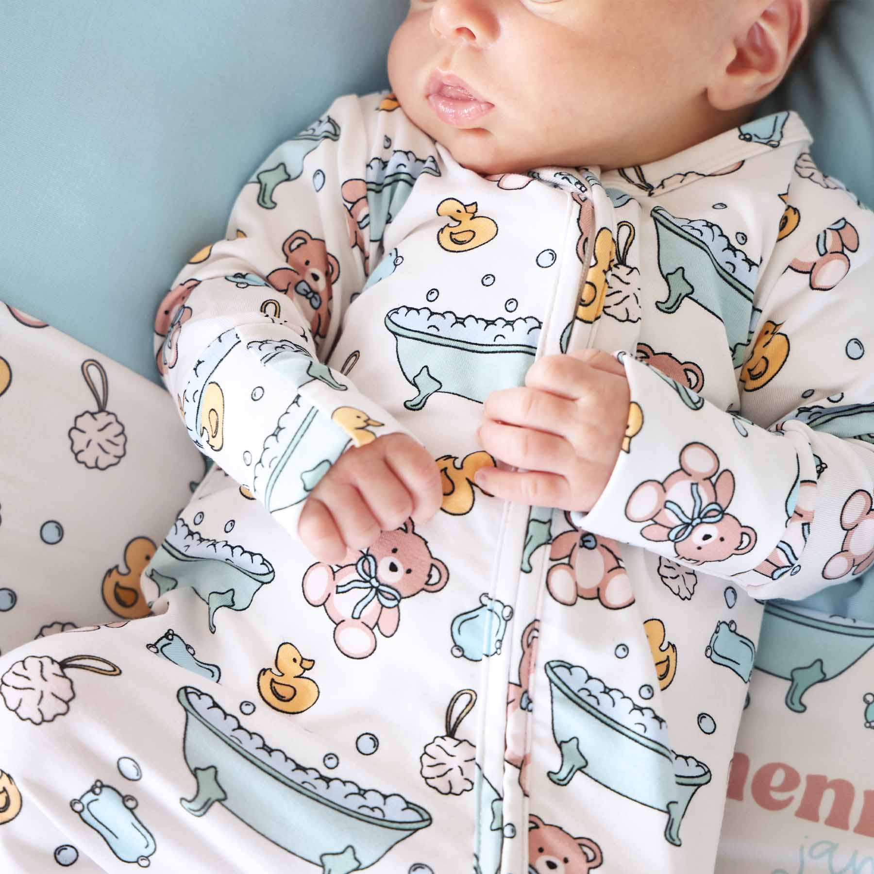  Bathtime Besties Zipper Footie | Blue、mySite、layawaytickets