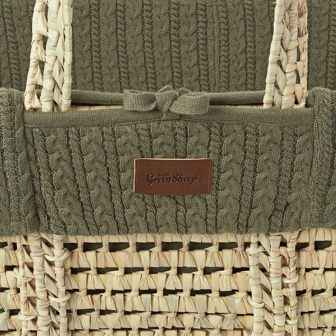  The Little Green Sheep Natural Knitted Moses Basket + Mattress - Juniper、mySite、merchandisen