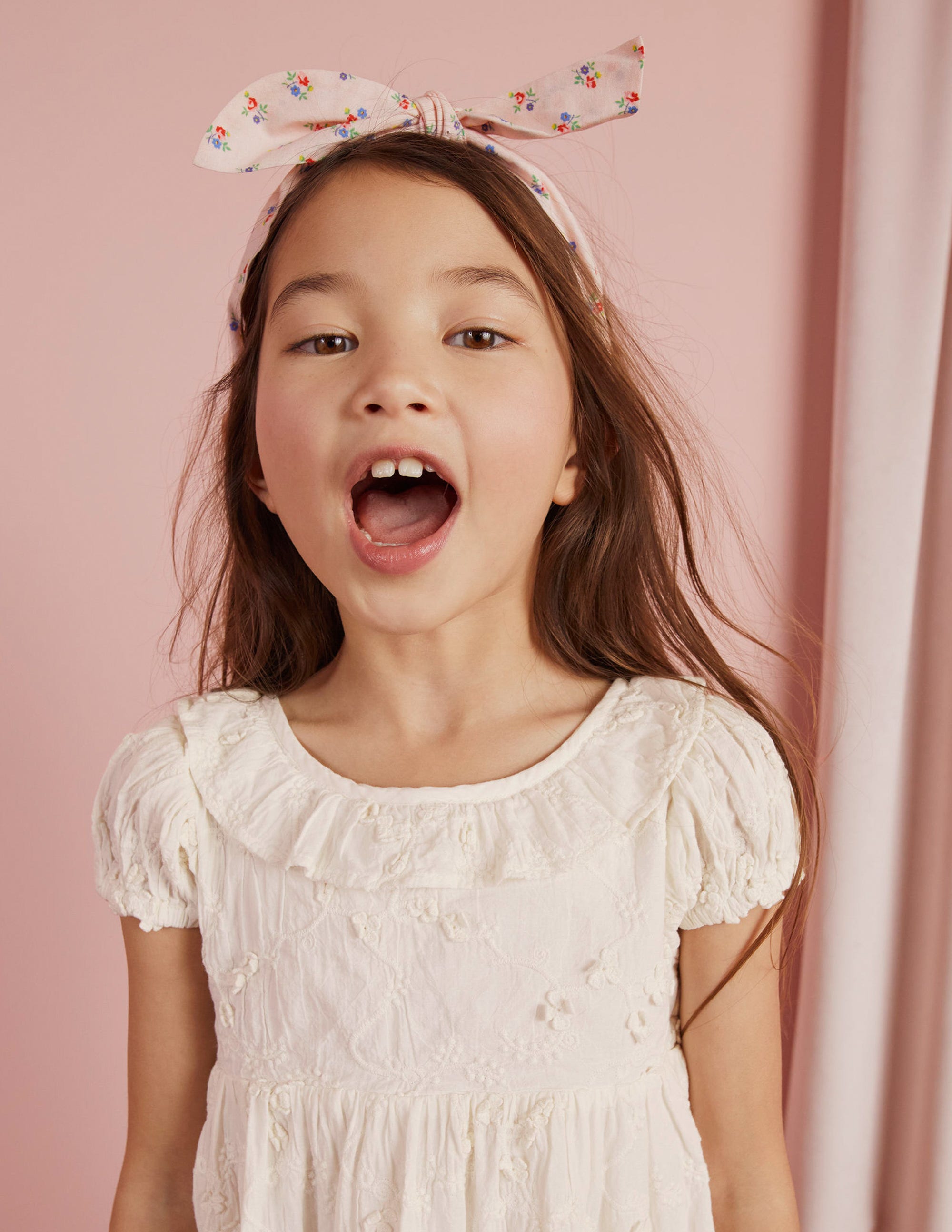  Dip Hem Broderie Dress-Ivory、mySite、ashleygrahame