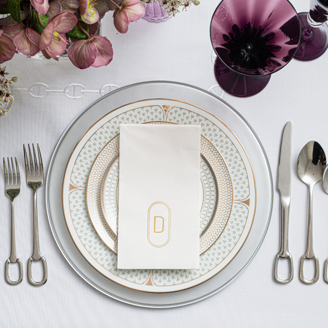  Gold Oval Napkins With Acrylic Tray Gift Set、mySite、elrpsem3k