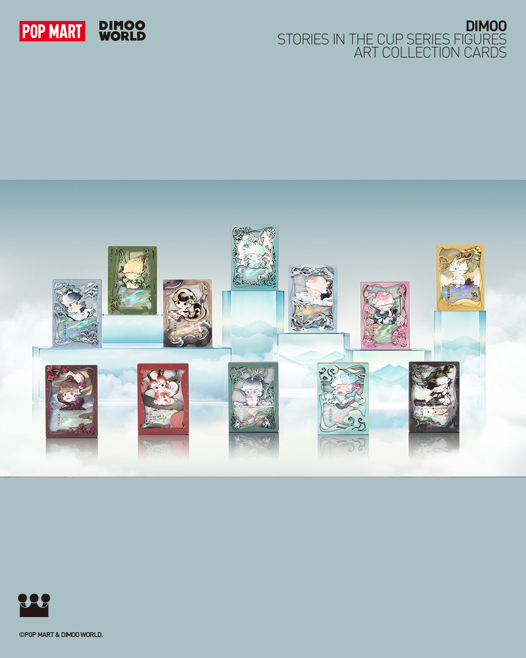  POP MART DIMOO Stories in the Cup Series Figures Art Collection Cards、mySite、greenlandpopulation