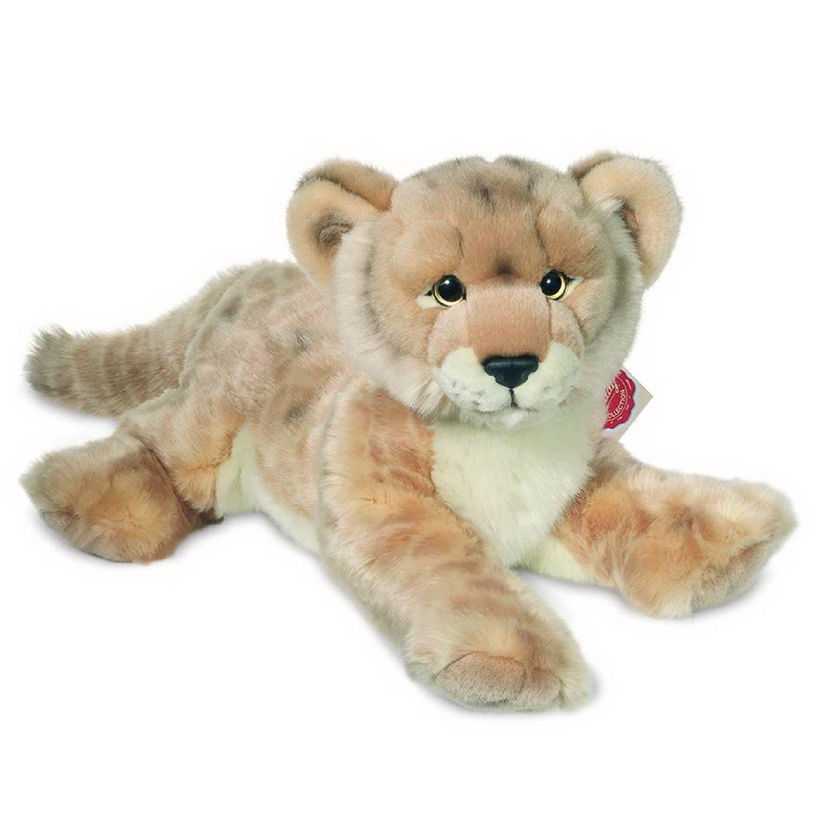 Plush Realistic Lioness Lying 32 cm - Eco-friendly plush toy by Teddy Hermann、mySite、g9winljtr