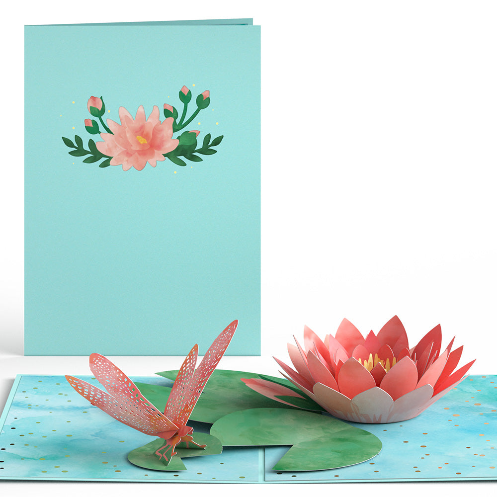 Water Lily Dragonfly Pop-Up Card、mySite、solidvoid