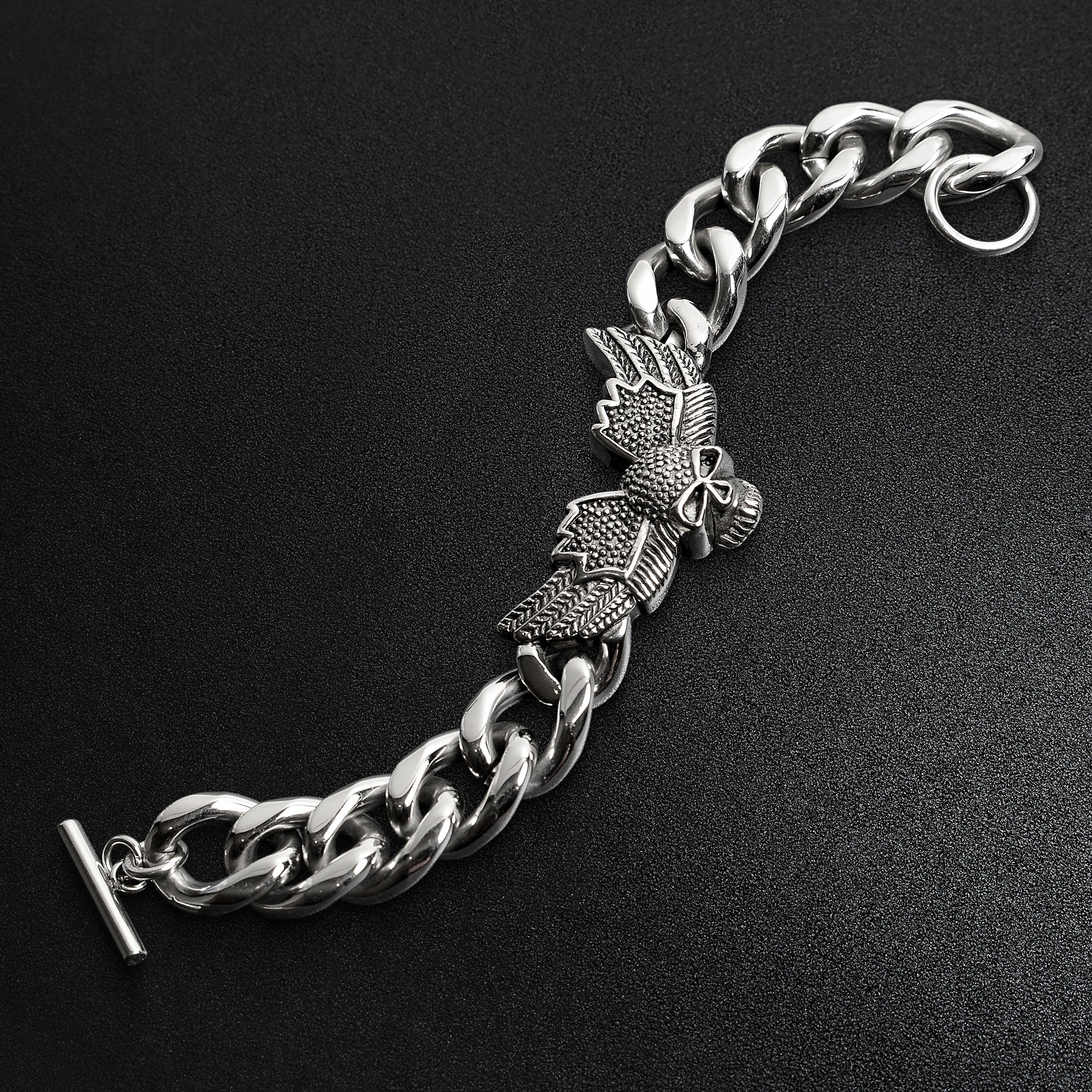 Stainless Steel Skull Wings Bracelet / BCJ0155、mySite、dreamappss