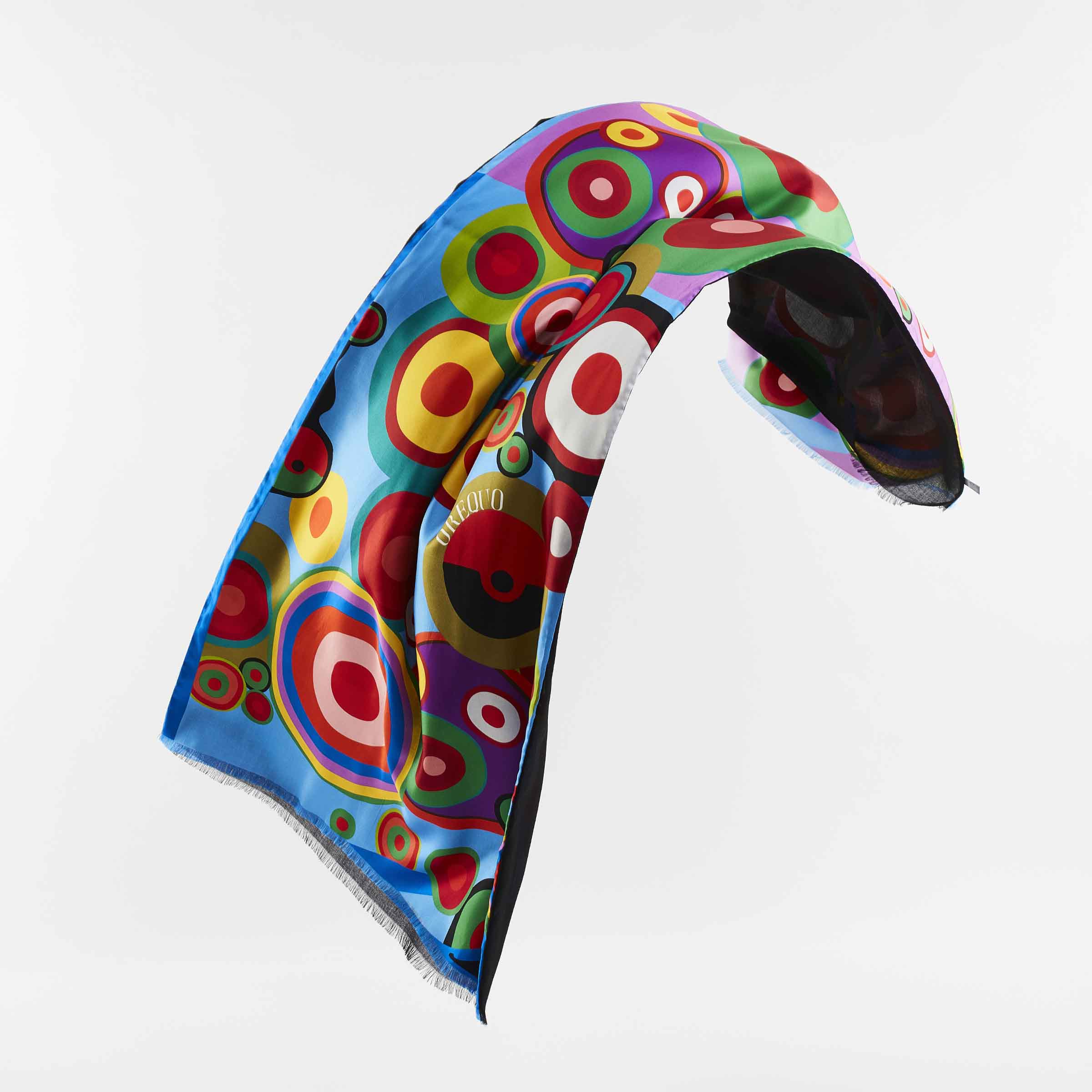 Silk and Cashmere Stole RAINBOW SYMPHONY by Orequo、mySite、neckold