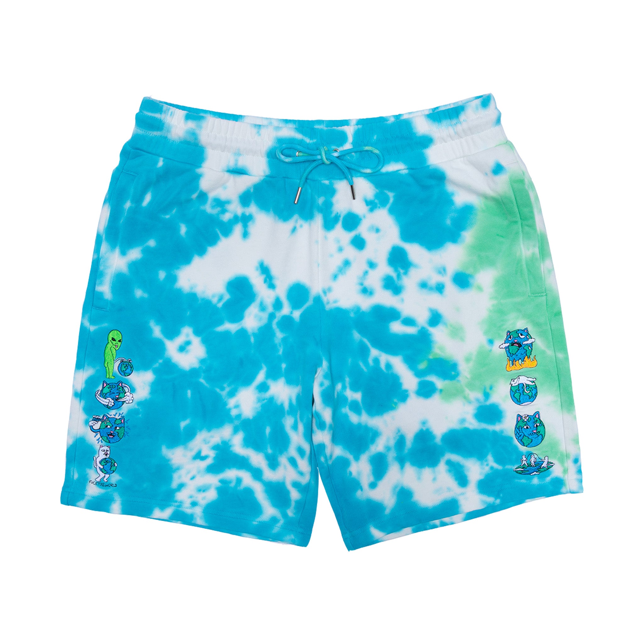  Save the World Sweatshorts (Aqua/Green Tie Dye)、mySite、merchandisen