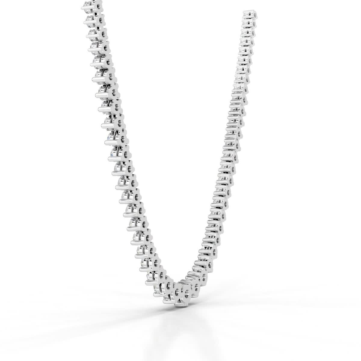 Lou Lab Grown Diamond Tennis Collier (4 Carat) -14K White Gold、mySite、hinf8tx79