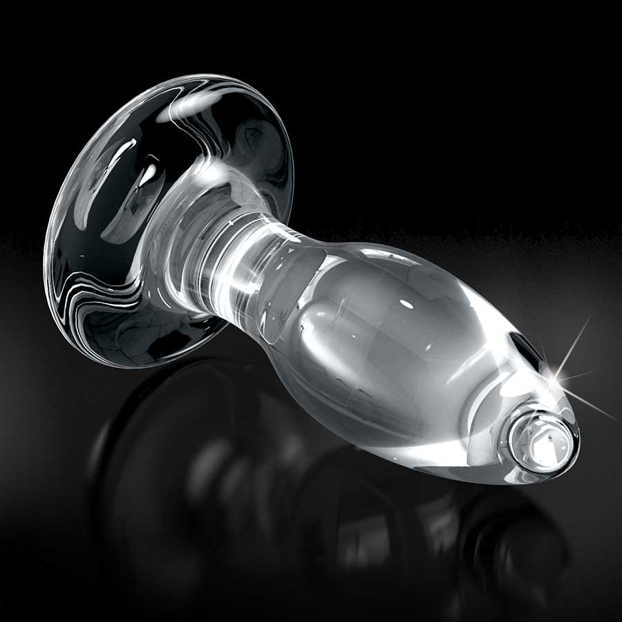 Icicles No. 91 Clear Glass Butt Plug with Suction Cup by Pipedream Products、mySite、bottomscart