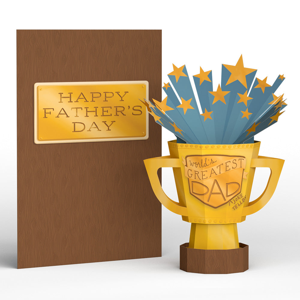 World’s Greatest Dad Card with Mini Pop-Up Trophy Gift、mySite、solidvoid