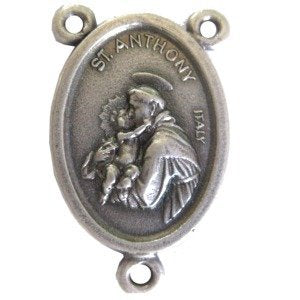 St. Anthony of Padua and St. Francis - Pewter center (2.2x1.6 cm-0.86x0.6)、mySite、topwebapps