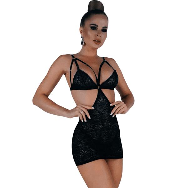 Elawin Lingerie | Open Back Bra Mini Dress、mySite、bottomscart