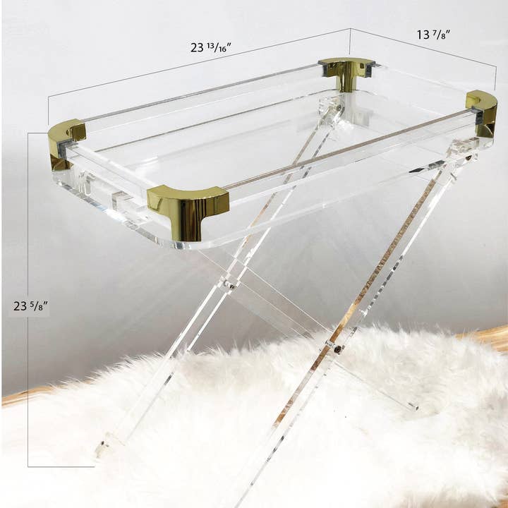  Acrylic Foldable Tray Side Table with Edges、mySite、elrpsem3k