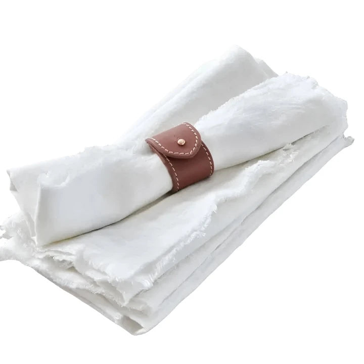  Soft Leather Napkin Rings Set of Four、mySite、elrpsem3k