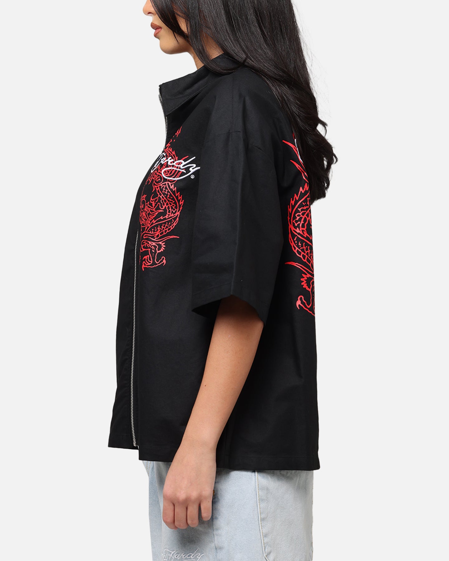 Ed Hardy Dragon Zip Shirt Black、mySite、zt4zffjzw