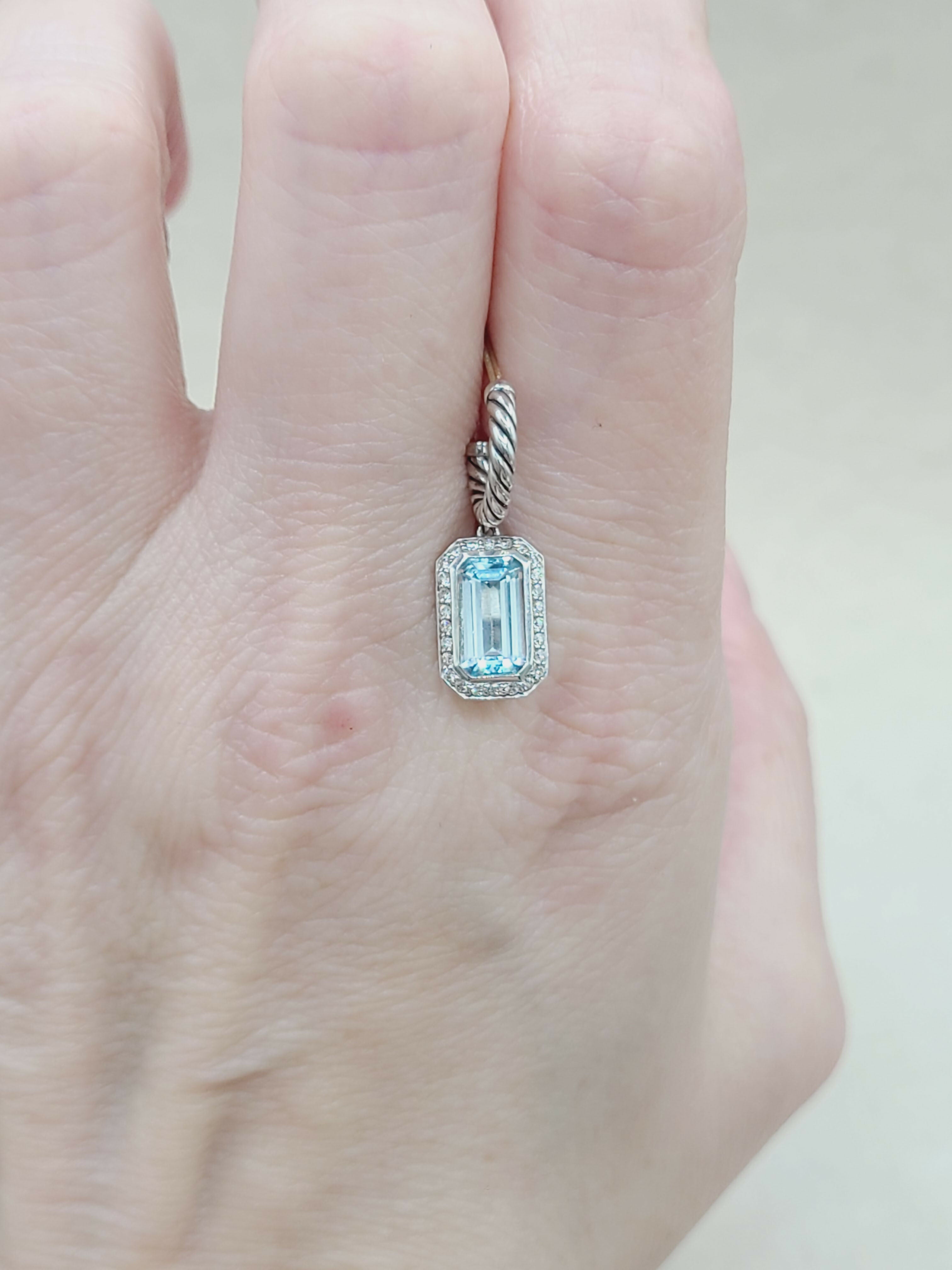 David Yurman Novella Drop Earrings Blue Topaz & Diamonds、mySite、hinf8tx79