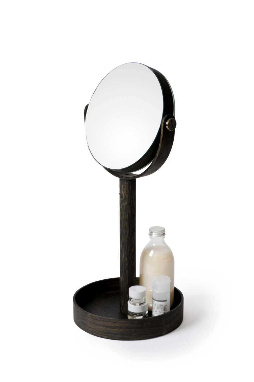 Oak Double Face Mirror with Storage Tray | Wireworks Close-up、mySite、neckold