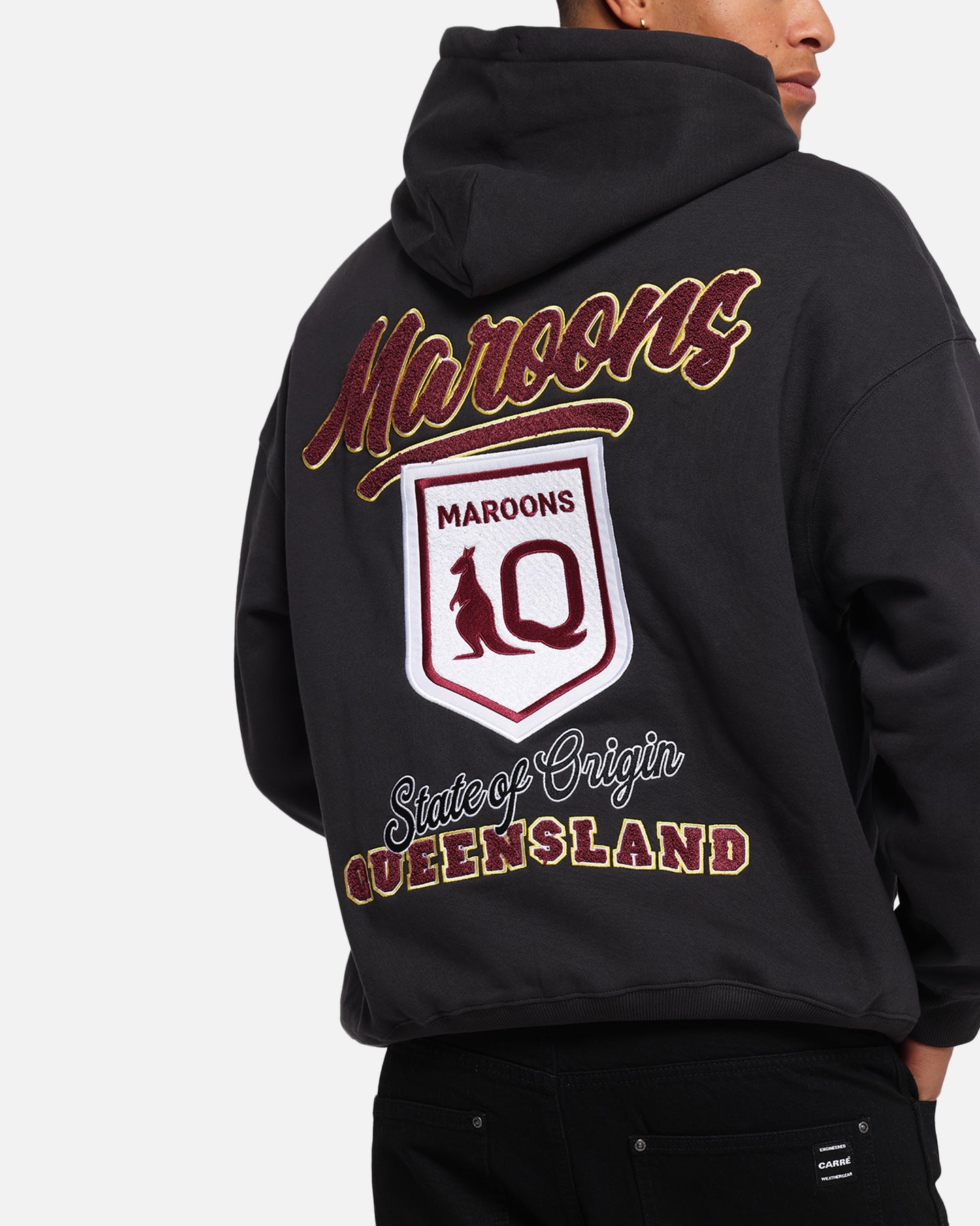 Queensland Rugby League Queensland Maroons State Of Origin Hoodie Faded Black、mySite、zt4zffjzw