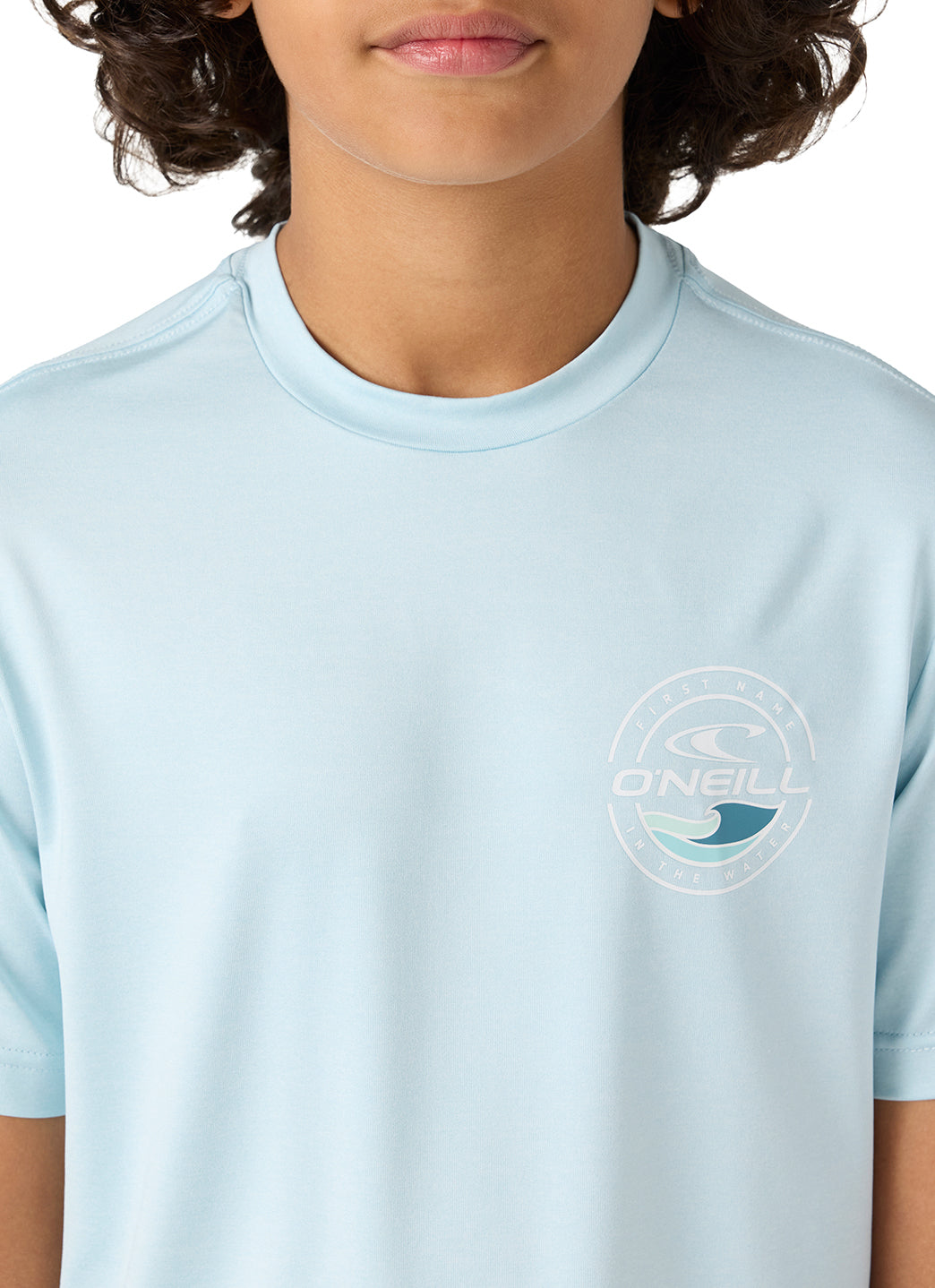 O'Neill Boys' Trvlr UPF 50+ Peak Short Sleeve Rash Guard (Big Kid)、mySite、noshort