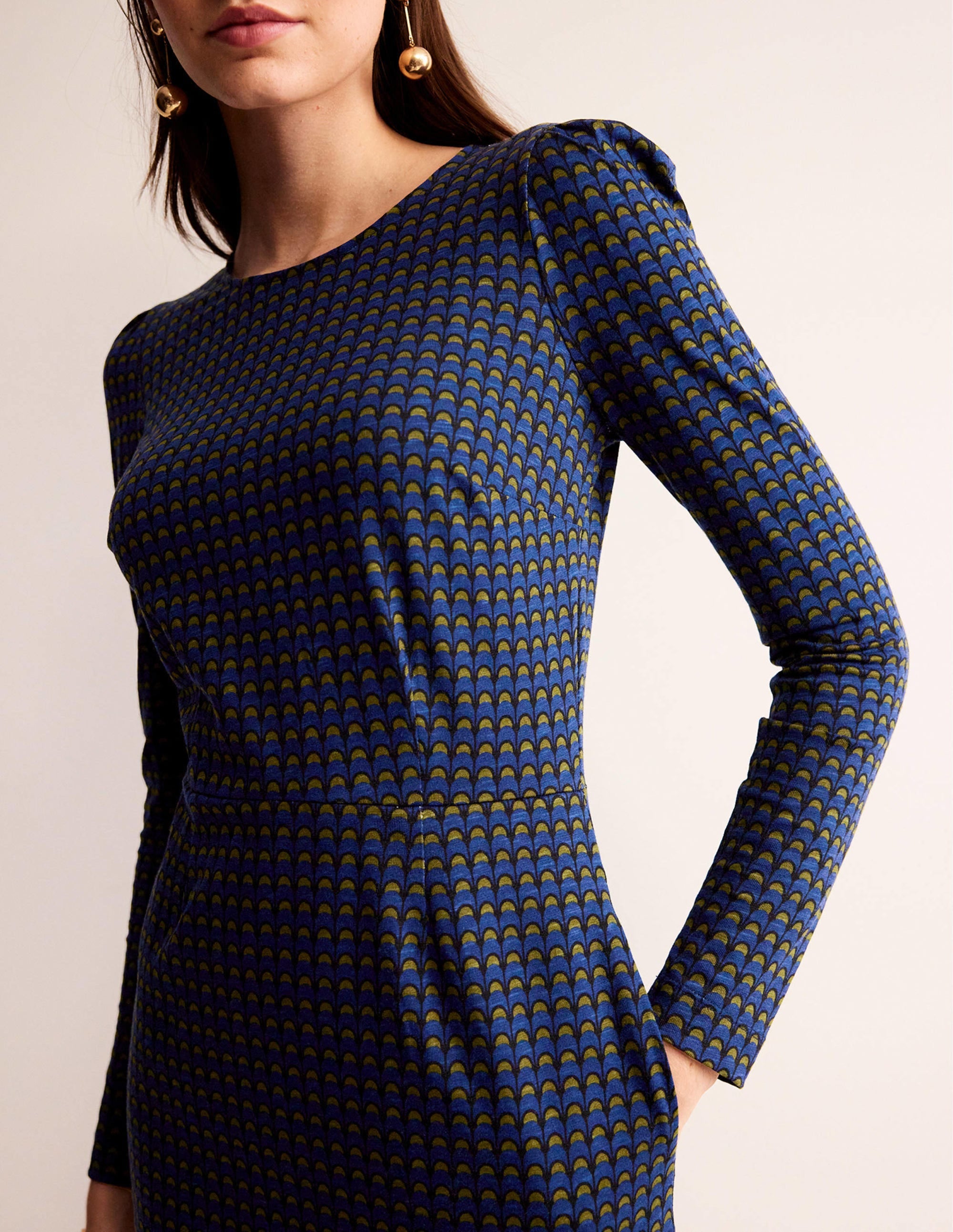  Penelope Jersey Dress-Sapphire Blue, Geo Charm、mySite、ashleygrahame