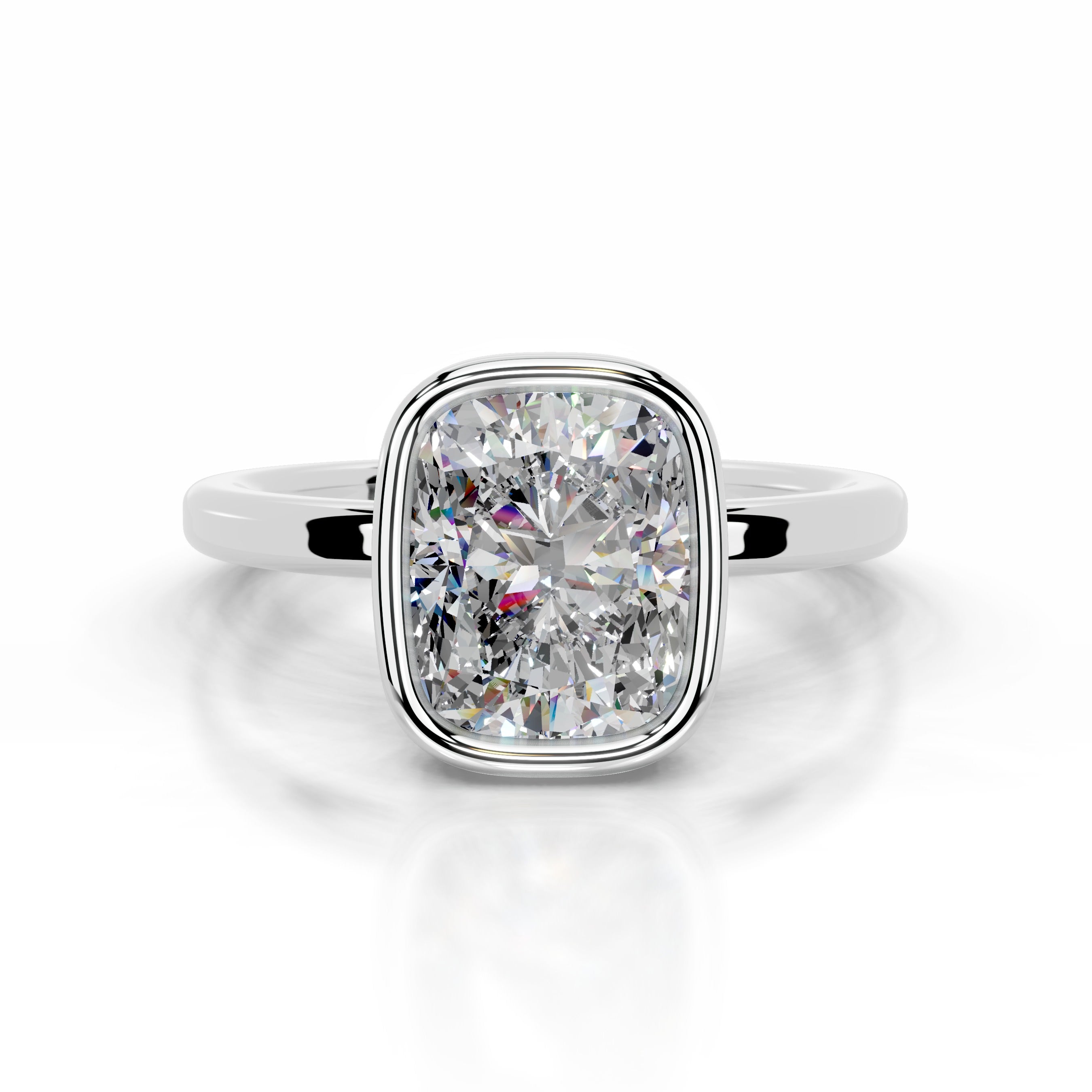 Dima Moissanite Ring - 18K White Gold、mySite、hinf8tx79