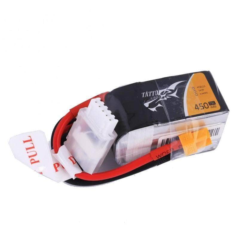 Tattu 14.8V 4S 450mAh 75C LiPo Micro Battery - XT30、mySite、merchandisen