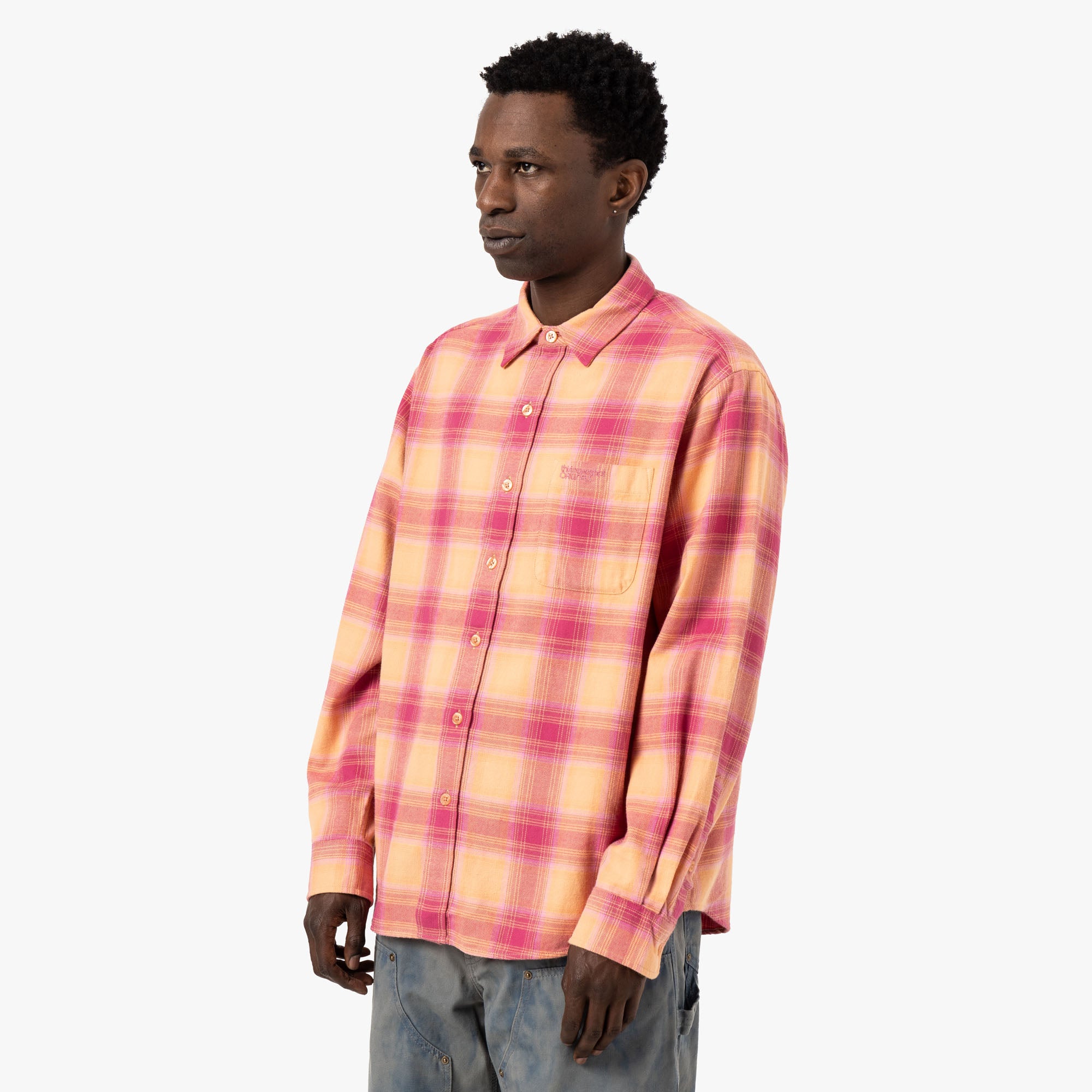  thisisneverthat Shadow Plaid Flannel Shirt / Pink、mySite、merchandisen
