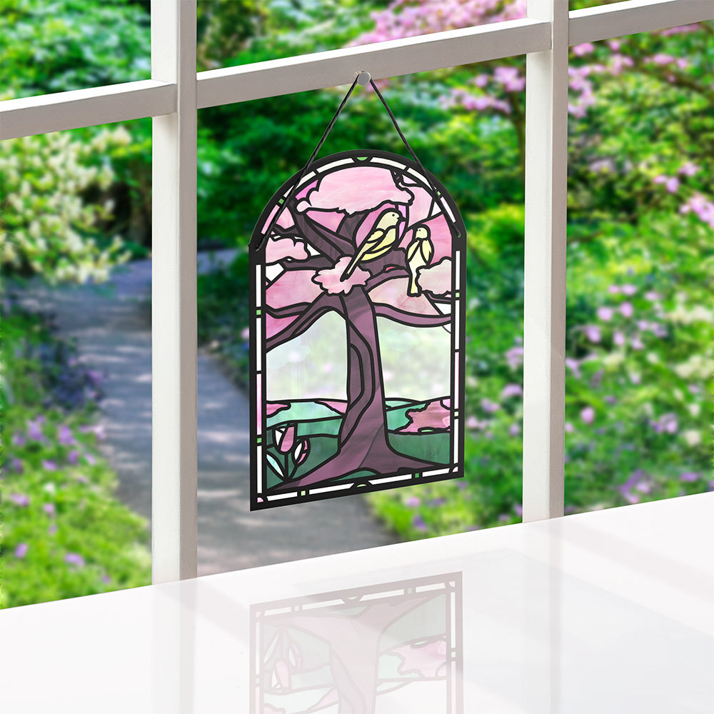 You Brighten My World Birds Suncatcher Card、mySite、solidvoid