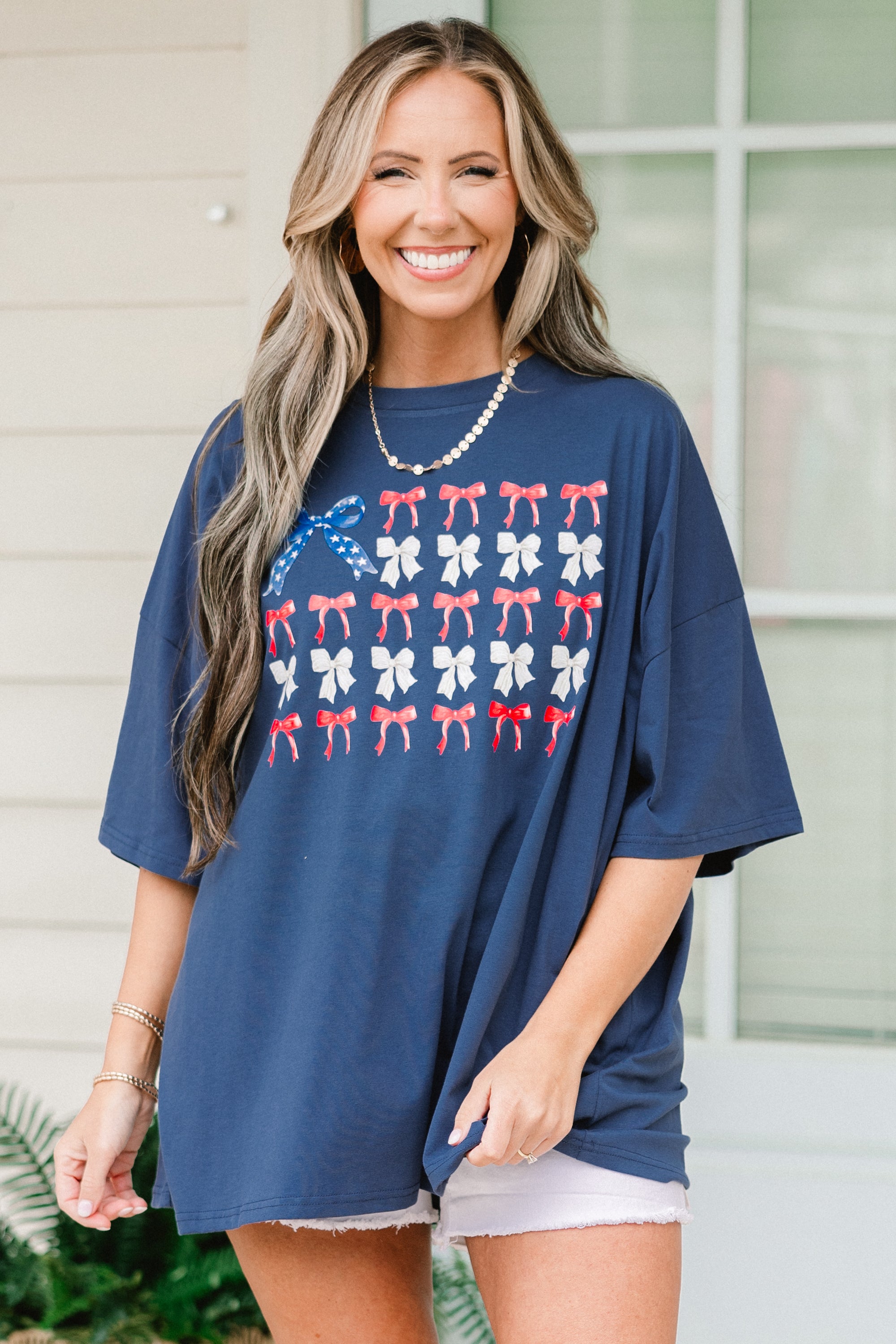  All American Babe Boyfriend Tee, Navy、mySite、justintrudeaud