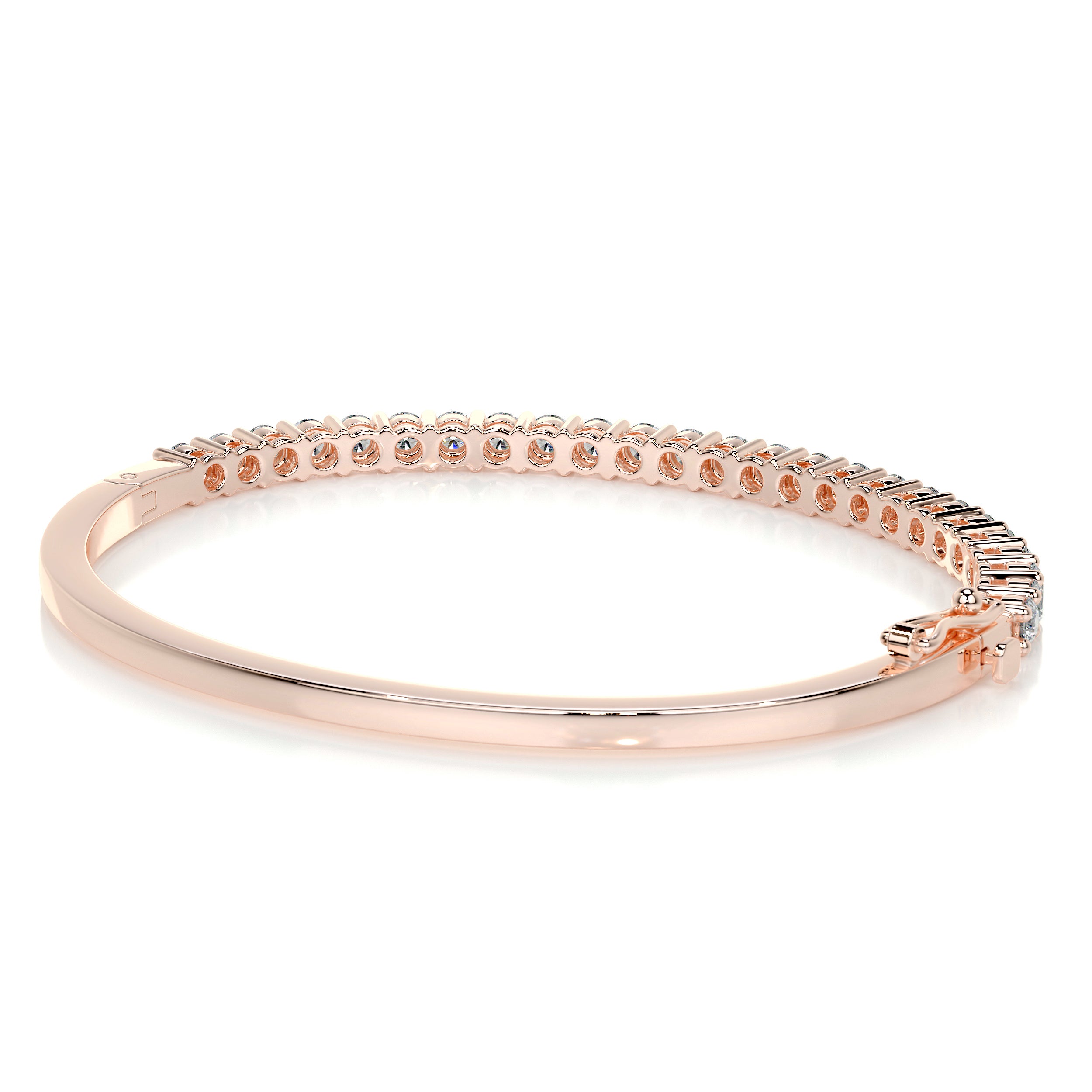 Karla Bangle Diamond Bracelet (2.5 Carat) -14K Rose Gold、mySite、hinf8tx79