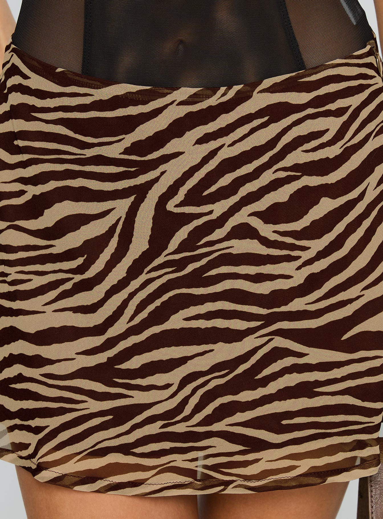 Feed The Soul Mini Skirt Brown / Zebra、mySite、solidvoid