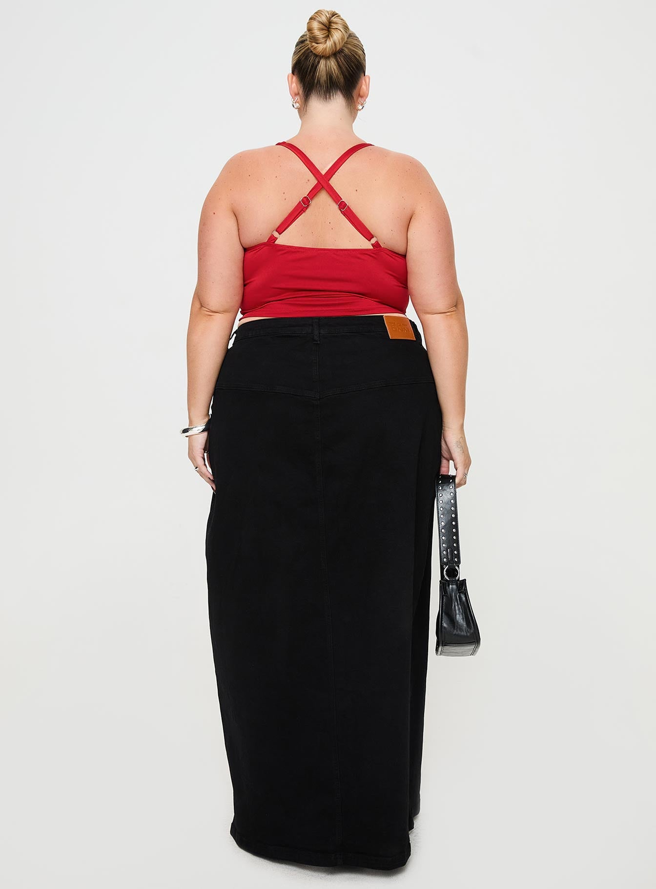 Batkins Maxi Skirt Black Curve、mySite、solidvoid