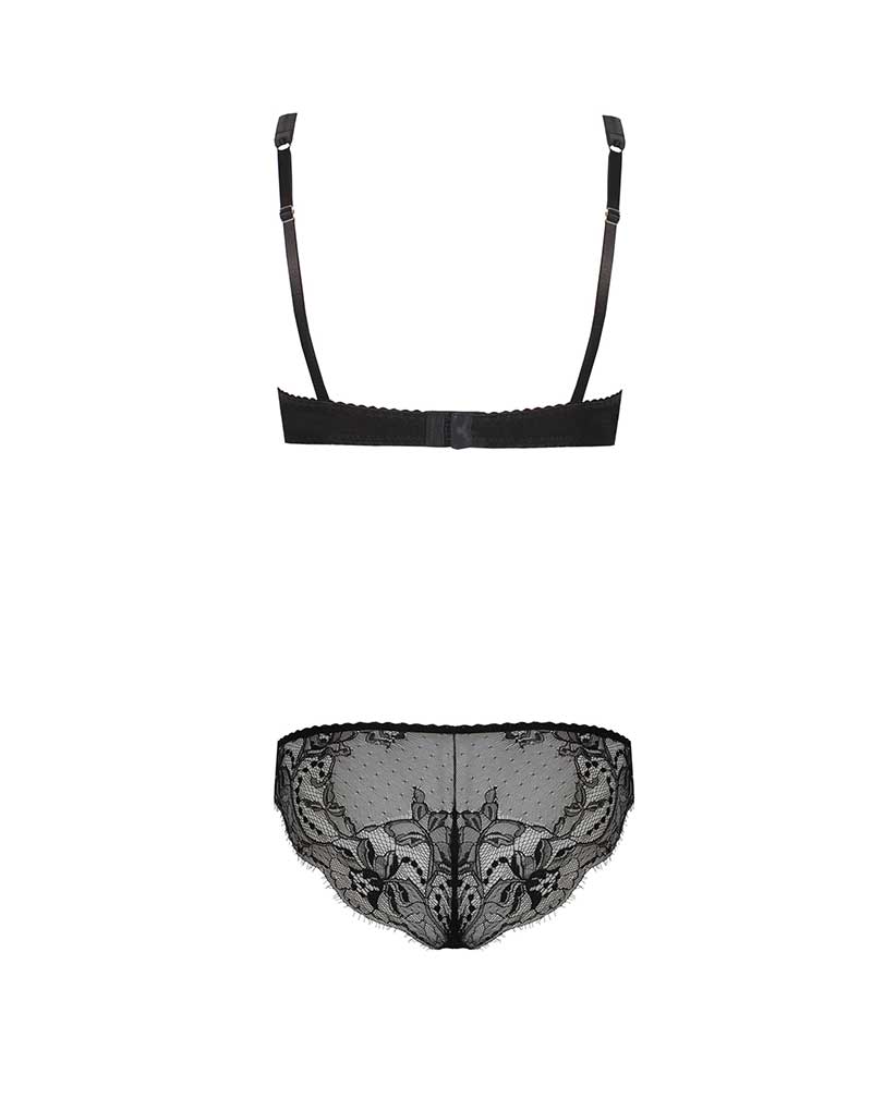  Signature Black Luxury Padded Plunge Bra & Lace Brief、mySite、justintrudeaud