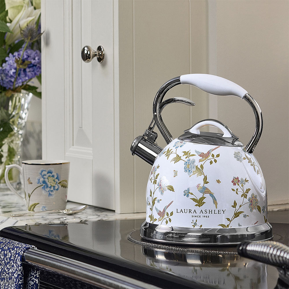 Laura Ashley Stove Top Kettle 2.5L - 10 Cup (Elveden White)、mySite、camillekostekn