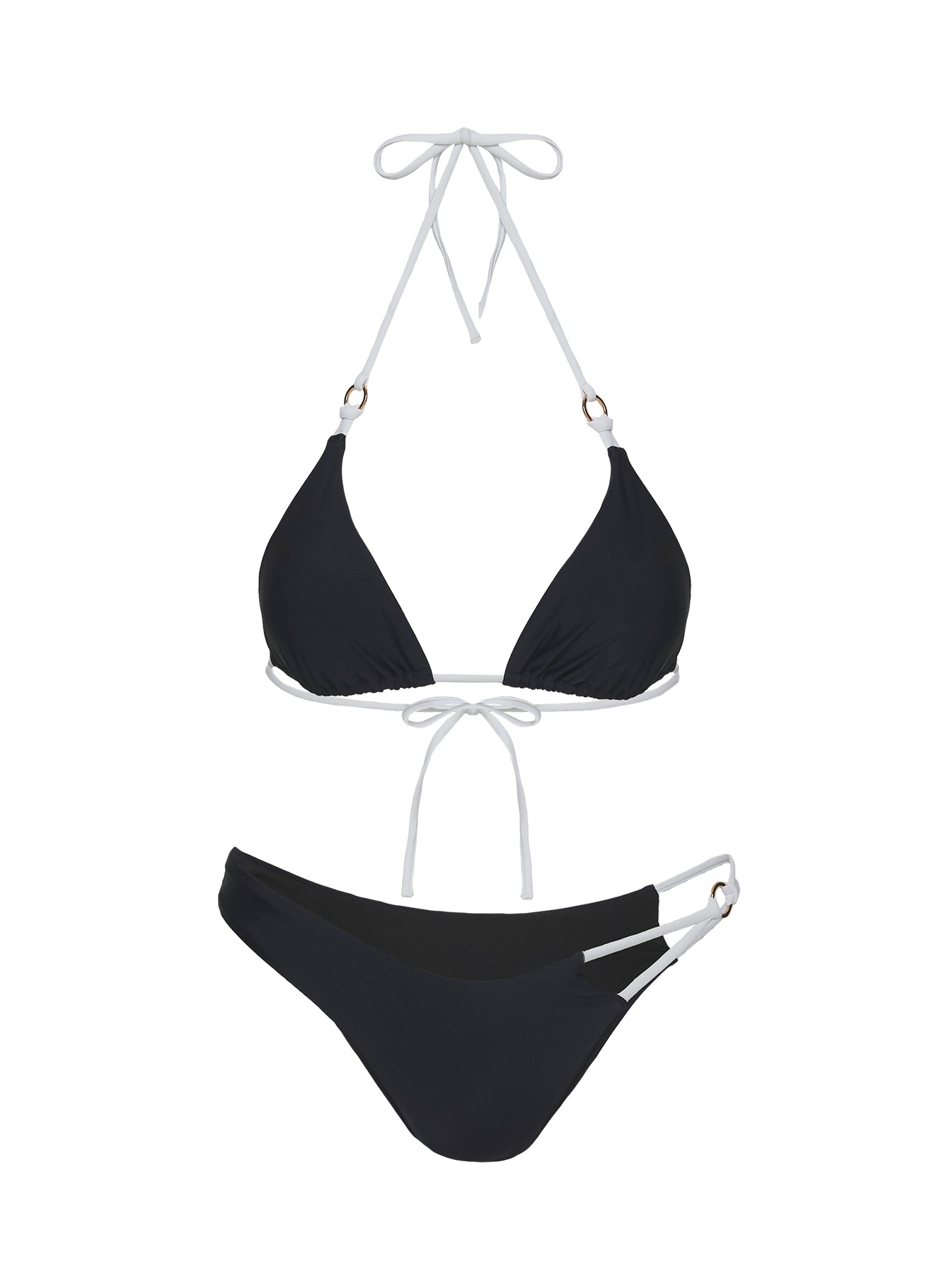 Vickie Triangle Bikini Top Black、mySite、solidvoid